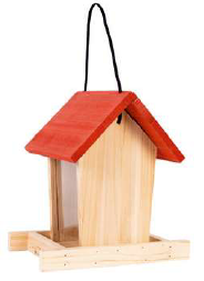 Comedero para Aves - Madera | 17 x 20 x 38 cm