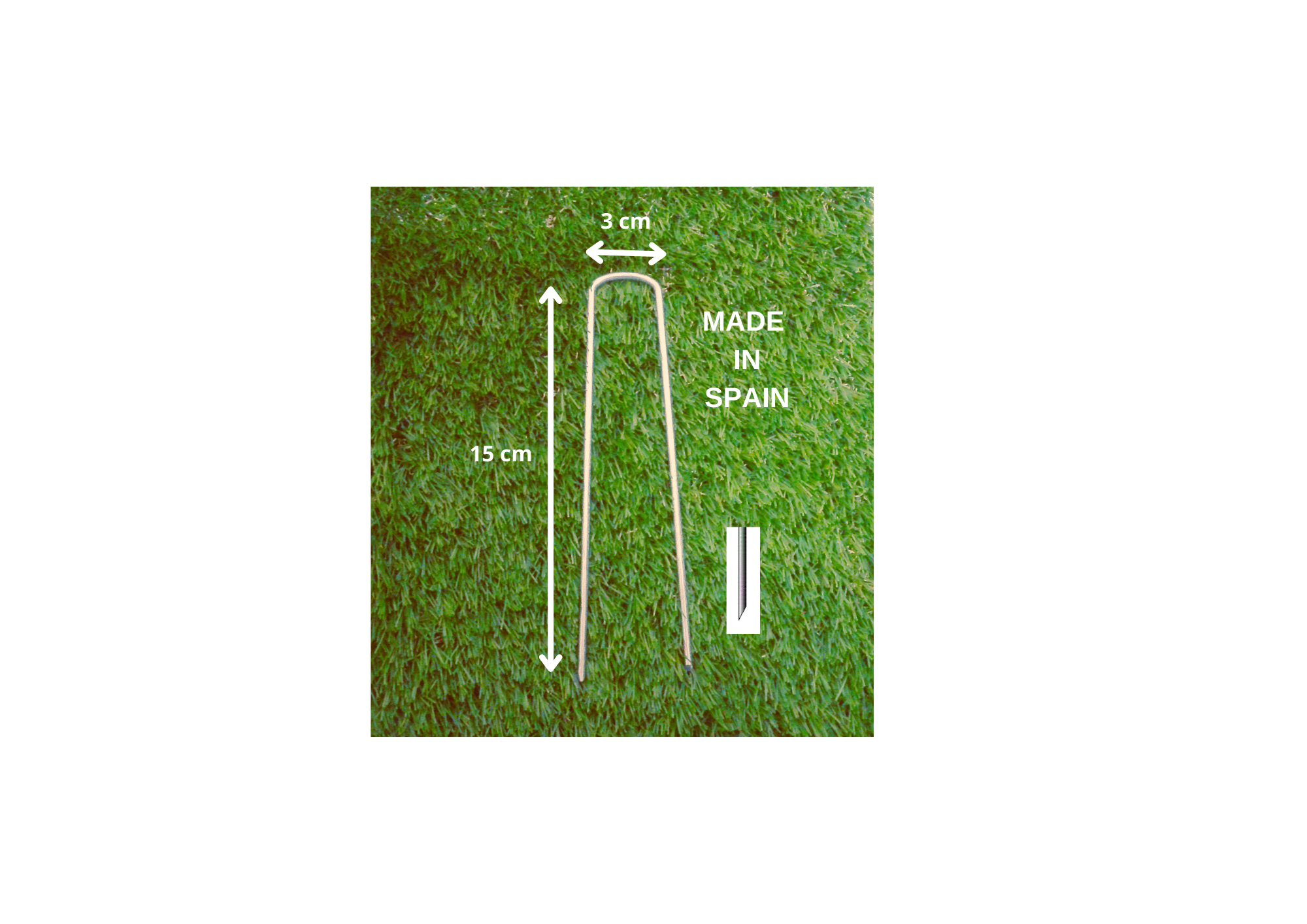 GRAPAS DE FIJACION  GREEN 15 X 3 X 15 CM. CAJA 300 UD.